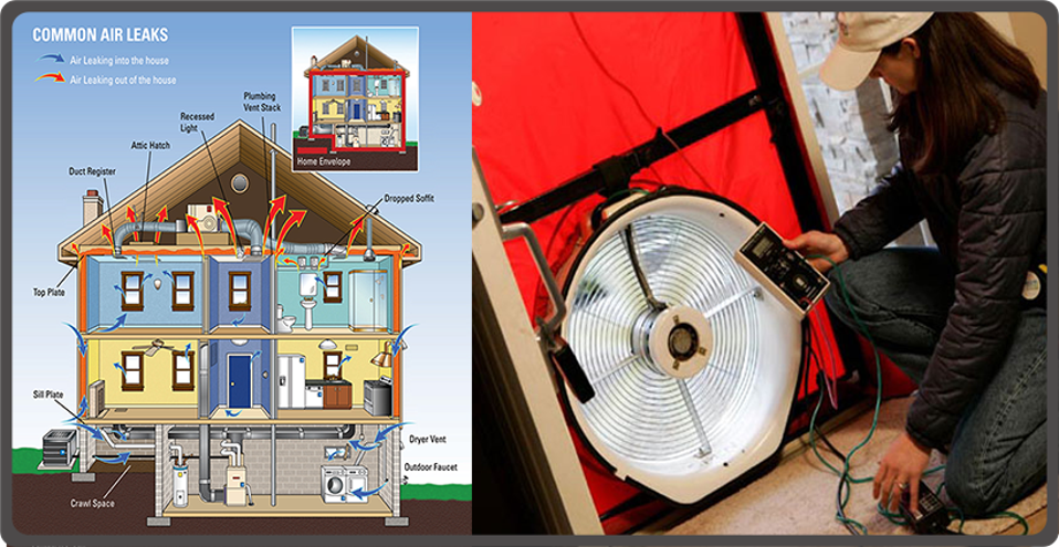 the most common areas for air leaks in your home